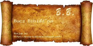 Bucz Bibiána névjegykártya